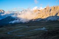 Mountain road in Italy Alps, Passo Giau Royalty Free Stock Photo