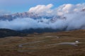 Mountain road in Italy Alps, Passo Giau Royalty Free Stock Photo