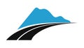 Mountain road logo icon vector Royalty Free Stock Photo