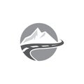 Mountain road logo , mountain way logo Royalty Free Stock Photo