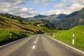 Mountain road near Tarasp, Switzerland. Royalty Free Stock Photo