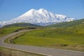 Mountain road overlooking Elbrus, Kabardino-Balkaria