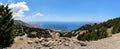 Mountain road to Chora Sfakion at sothern coast of Crete island, Greece Royalty Free Stock Photo