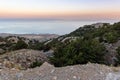 Mountain road to Chora Sfakion at sothern coast of Crete island, Greece Royalty Free Stock Photo