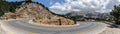 Mountain road to Chora Sfakion town at southern part of Crete island, Greece Royalty Free Stock Photo