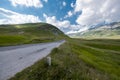 Mountain road to Gran Sasso National park, Abruzzo, Italy