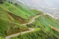 Mountain road to Hoang Lien Son National Park in Sapa, Vietnam Royalty Free Stock Photo