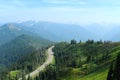 Mountain Road to Hurricane Ridge, Olympic National Park, UNESCO World Heritage Site, Washington State, Pacific Northwest, USA Royalty Free Stock Photo