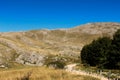 Mountain road to the old Bosnian village, Lukomir. Bjelasnica Mountain Royalty Free Stock Photo