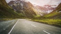 Mountain Road up Hill with Nature Landscape Royalty Free Stock Photo