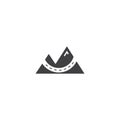 Mountain road. Vector logo icon template Royalty Free Stock Photo