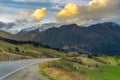 Mountain and road views at Wanaka Otago