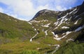 Mountain road, way to Dalsnibba viewpoint to Geiranger fjord, Royalty Free Stock Photo