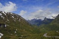 Mountain road, way to Dalsnibba viewpoint to Geiranger fjord, Royalty Free Stock Photo