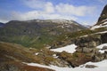 Mountain road, way to Dalsnibba viewpoint to Geiranger fjord, Royalty Free Stock Photo