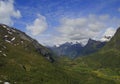Mountain road, way to Dalsnibba viewpoint to Geiranger fjord, Royalty Free Stock Photo