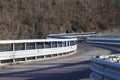 Road with winding curves and guard rails Royalty Free Stock Photo