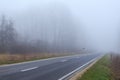 Mountain road in winter