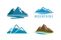 Mountain, rock logo. Vector illustration