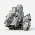 Mountain rock stone isolated white background. Royalty Free Stock Photo