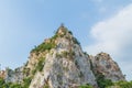 Mountain rocks and blue sky