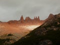 Mountain and rocks at Nahuel Huapi traverse trek Royalty Free Stock Photo