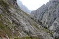 Mountain rocks with a small path