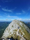 Mountain rocky peak in Piatra Craiului Royalty Free Stock Photo