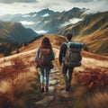 Mountain Romance: Sunrise Hike with Adventurous Couple