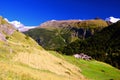 Mountain Rural Landscape in Swiss Alps between Zermatt and Matterhorn