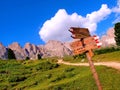 Mountain's path in Dolomites Royalty Free Stock Photo