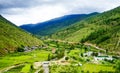 Mountain scenery in Thimphu, Bhutan Royalty Free Stock Photo