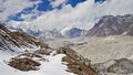 Mountain scenery in the Himalayas , Nepal. Ngozumpa glacier. timelapse