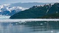 Mountain scenery with icy sea ocean. Hubbard Glacier nature in Alaska. Royalty Free Stock Photo