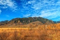 Mountain scenery with pine tree forest in autumn season, Nikko, Royalty Free Stock Photo