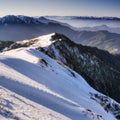 Mountain scenery of snow slope Royalty Free Stock Photo