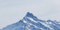 Mountain schreckhorn seen in the distance in switzerland Royalty Free Stock Photo