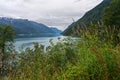 Mountain sea fjord landscape view, Norway, Odda Royalty Free Stock Photo