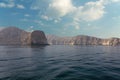 Mountain sea view, fjord landscape, Oman, Khasab