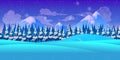 Mountain seamless background illustration for mobile app, web, game with snow and ice. template.