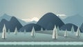 Mountain seamless background illustration for mobile app, web, game with snow and ice.