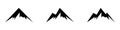Mountain shape collction. Mountain icon set. Mountain vector logo, sign, symbol. Nature landscape. Adventure tourism. Design Royalty Free Stock Photo