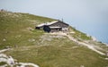 Mountain shelter on the Snowmountain Royalty Free Stock Photo