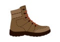 Mountain shoes boot isolated icon style, vector hiking boot, Mountain shoes vector