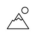 Mountain, shoes icon. Simple line, outline vector elements of camping icons for ui and ux, website or mobile application