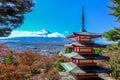 Mountain side of Fuji-san view at Pagoda Chureito