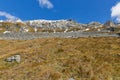 Mountain side on Kaiser Franz Josef glacier. Grossglockner, Austrian Alps. Royalty Free Stock Photo