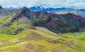 Mountain of Siete Colores near Cuzco Royalty Free Stock Photo