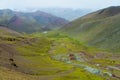 Mountain of Siete Colores near Cuzco Royalty Free Stock Photo