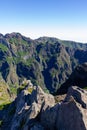 Mountain sight from Pico do Arieiro Royalty Free Stock Photo